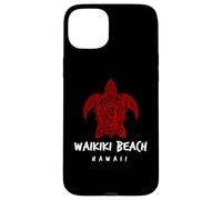 Waikiki Beach Honolulu Oahu Hawaii Tortue de mer Coque pour iPhone 15 Plus
