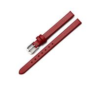 WAikub Bracelet de montre en cuir souple pour femmes, 6mm, 8mm, 10mm, 12mm, petite taille, Rouge, 12mm