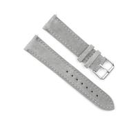 WAikub Bracelet de montre en cuir suédé, 18mm, 19mm, 20mm, 22mm, 24mm, boucle en acier inoxydable, accessoires de montre, Gris, 19mm