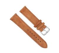 WAikub Bracelet de montre en cuir suédé, 18mm, 19mm, 20mm, 22mm, 24mm, boucle en acier inoxydable, accessoires de montre, Brun, 18mm