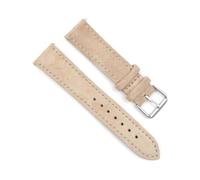 WAikub Bracelet de montre en cuir suédé, 18mm, 19mm, 20mm, 22mm, 24mm, boucle en acier inoxydable, accessoires de montre, Beige, 20mm