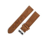 WAikub Bracelet de montre en cuir suédé 18mm 20mm 22mm, boucle en acier inoxydable, accessoires de montre pour hommes et femmes, Brun, 18mm