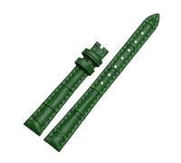 WAikub Petit Bracelet de montre en cuir multicolore pour femme, 10mm, 12mm, 14mm, Vert, 12mm