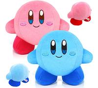 WAIMXDAO Kirby Peluche, 2 Pièces Kirby Cartoon Poupée en Peluche, Kirby Jouets en Peluches Dessinée Animaux, Super Douce Plush Toys, Mignonne Anime Doll pour Filles Garçons (Bleu Rose)