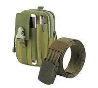 Waist Bag, Outdoor Belt Phone Case Pouch, Oxford Wallet Tote with Belt Loop and Zipper, Large Capacity Gadget Organizer for Keys, Cards, Earphones and Tools, 6.89x4.72x2.36 inches