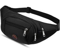 Waist Bag,Running Waist Bag,Men's Women's Waist Bag,Waist Bag,Bum Bag,Backpack,Chest Bag,Waterproof,Adjustable For Cycling,Gym,Walking,Climbing,Travel,Hiking,Holidays,Black,Taille