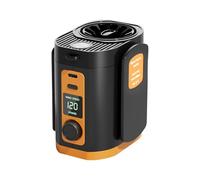 Waist Fan, Personal Clip On Cooler, 120 Speed Cooling Design, Built In Flashlight Feature, Portable Summer Gadget for Beach, Hiking, Sports, Vacation, Travel, Picnic, Camping, Indoor, Orange Color
