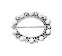 Waist Knotted Brooches Metal Hijab Scarf Ring Button Shirt T-shirt Fixed Buckle Accessories pour femmes filles accessoires décoratifs(Color 16)
