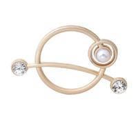 Waist Knotted Brooches Metal Hijab Scarf Ring Button Shirt T-shirt Fixed Buckle Accessories pour femmes filles accessoires décoratifs(Color 18)