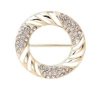 Waist Knotted Brooches Metal Hijab Scarf Ring Button Shirt T-shirt Fixed Buckle Accessories pour femmes filles accessoires décoratifs(Color 7)