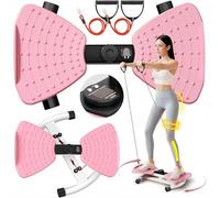 Waist Trainer,Plaque Fitness,Ab Twister Board avec Moniteur Numérique LED Intelligent,150kg Porteur Et 20db,Équipement D'entraînement Home Gym pour Graisse Abdominale Féminine (Rose)