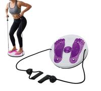 Waist Twister Machine for Exercise with Resistance Bands - Core Twister Board for Home Fitness & Weight Loss - Ab Twister Rotating Waist Sculptor Disc for Legs, Hips & Buttocks Workout (Purple)