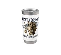 Wait For Me I Have Little Legs Bouledogue français amusant Gobelet isotherme en acier inoxydable double paroi