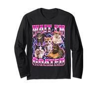Wait I'm Boated Funny Cat Meme Bootleg Manche Longue