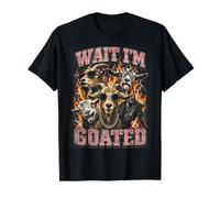 Wait I'm Goated Funny Goat Adult Humor Sarcastic Y2K Bootleg T-Shirt