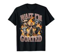 Wait I'm Goated Funny Goat Adult Humor Sarcastic Y2K Bootleg T-Shirt