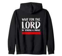 Wait on The Lord Psaums 27:14 Sweat à Capuche