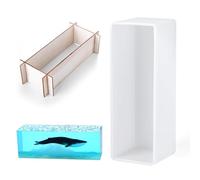 Waitamo Moules en Résine, Carré Moule pour Resine Epoxy avec Cadre Moule Silicone Resine Epoxy pour Conservation de Fleurs Serre-Livres Décoration Maison Projets DIY(6x2x1.9in)