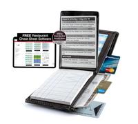 Waiter Portefeuille | ultime serveuse Organiser Book | Waitstaff Server livre et Commandez Pad | depuis 2009 Portefeuille - serveur - Jr. Deluxe S Noir