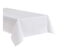 WAITER TREE Nappe rectangulaire Blanc Impermeable Effet Lin 140 x 240 cm | Nappe de table Anti-Tache Nappe exterieur Lavable Moderne Restaurant Jardin Noel Anniversaire Mariage Maison Fête