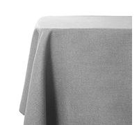 WAITER TREE Nappe Rectangulaire Gris Clair Effet étroitement Lin Lavable et imperméable pour Salle à Manger fête Mariage ou Maison 145 x 300 cm