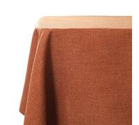 WAITER TREE Nappe Rectangulaire Terre Cuite Effet étroitement Lin Lavable et imperméable pour Salle à Manger fête Mariage ou Maison 145 x 300 cm