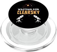 Waiting for Clear Sky Astro Photography Sky Night Observer PopSockets PopGrip pour MagSafe