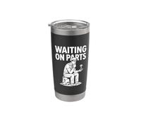 Waiting On Parts Sarcastic Funny Mechanic Garage Gobelet isotherme en acier inoxydable double paroi