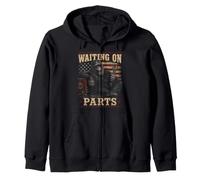 Waiting on Parts USA Funny Grumpy Monkey Life of Mechanic Sweat à Capuche
