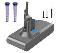 Waitley 6000mAh Batterie pour Dyson V8 SV10,Compatible avec Dyson V8 Absolute/Animal/Fluffy/Parquet/Motorhead Aspirateur sans Fil avec 2 Filtres + Tournevis