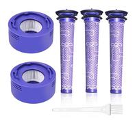 Waitley Filtre pour Dyson V8/V7, Kit 5 Pièces HEPA Lavables | Pour Dyson V8 Absolute, Absolute Plus, Animal et Motorhead, ainsi que V7; 2 filtres HEPA postérieurs + 3 pré-filtres