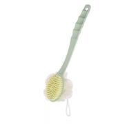 WAITLOVER Brosse de bain pour le dos - Fleur de bain attachée pour double usage - Brosse et douche - Long manche - Accès doux et fourrure de salle de bain - T0E1
