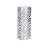 WAITLOVER Cordon macramé 1,5 mm x 100 m - Pour travaux manuels - Doré et argenté - Pour couture - Fil torsadé DecoY1 m4 - Pour textiles d'intérieur