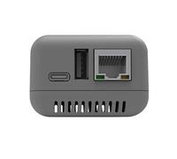 WAITLOVER Mini adaptateur de serveur d'impression WiFi sans fil pour imprimante USB, port USB 2.0 rapide 10/100 Mbps, port LAN RJ-45, impression réseau gris