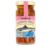 Waitrose Filets d'anchois à Extra 100g Huile d'olive Vierge
