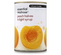 Waitrose Moitiés de pêche en sirop clair 410 g