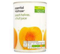 Waitrose Peach Halves in Fruit Juice Essential 410g