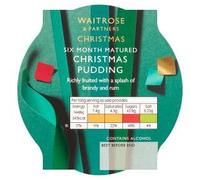 Waitrose Puddings de Noël aux fruits riches 100 g