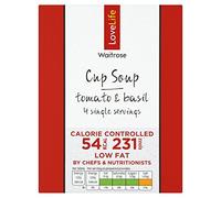 Waitrose Vous comptez Tomate et Basilic Soupe Coupe Love Life 4 x 16.5g