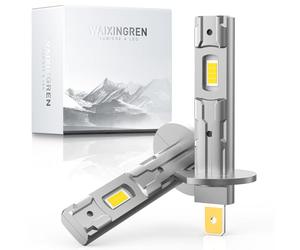 WAIXINGREN Ampoule H1 LED Ventilé 32000LM, 100W 6500K Lumière Blanche