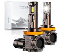 WAIXINGREN Ampoule H11 LED 36000LM, 120W, 6500K Lumière Blanche, Remplacement pour Halogènes, 1:1 Taille Halogène, Plug and Play, 70000+ Heures de Durée de Ve, 2 Pièces (H11/H9/H8)