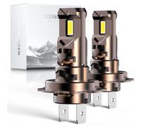 WAIXINGREN Lot de 2 ampoules de phare H7, blanc froid 6500 K, 60 W, 26 000 lm, ampoule de phare LED avec ventilateur, aucun adaptateur nécessaire, installation facile Plug and Play, lot de 2 (H7)