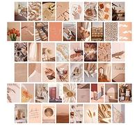WAIZHIUA 50 Kit de Collage Mural Beige Vintage Esthétique - Ensemble de Photo Murale Décoration Aesthetic - Affiche Vintage Aesthetic Room Decor Décoration de Chambre de Fille et Farçon