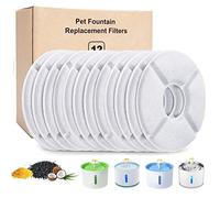 WAIZHIUA Lot de 12 Filtre Fontaine Eau Chat, Fontaine à Fleur Filtres pour Chat, Filtres de Remplacement de Fontaine pour Chat Chien avec Résine Charbon Actif pour Fontaines de Chat Flower 1.6-2.4L