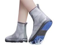 WAJJWI 3 paires de bottes de pluie réutilisables, couvre-chaussures imperméables, antidérapantes, en Silicone, résistantes à l'eau, for jours de pluie pour Nettoyage Domestique(XXL)