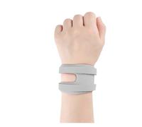 WAJJWI 3Pairs Gym Sports Wristband Wrist Protector Palm Guard Support Adjustable Brace Strap Compression Gloves for Carpal Tunnel pour Le Fitness, l'Haltérophilie(Gray)