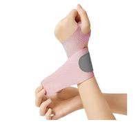 WAJJWI 3Pairs Stretch Wrist Brace Adjustable Wrap Around Compression Strap Sports Unisex pour Le Fitness, l'Haltérophilie(Pink)