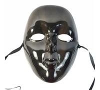 WAJJWI 8 pièces masques complets masque de danse de rue masque de danse de mascarade masque de danse de rue for accessoires de fête Cosplay Pour Bal(Black)