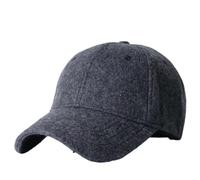 WAJJWI Casquette de Baseball for Hommes, Chapeau Moelleux d'hiver, Garde au Chaud, Grande circonférence la tête, Casquette Camionneur épaisse Couleur Unie pour Grosses Têtes(Dark Gray,59-65cm)