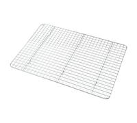 WAJJWI Grille métallique en Acier Inoxydable, Support de Refroidissement antiadhésif for Biscuits, gâteaux, toasts, Plateau for Barbecue, Accessoires Cuisine pour Poisson, Légumes(24.5x19cm)